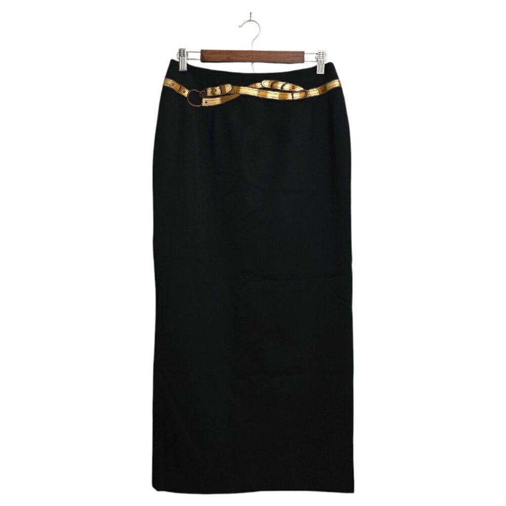 Privata NWT Embroidered Wool Maxi Skirt Sz 10
